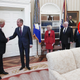President Trump shakes hands with Russian Foreign Minister Sergey Lavrov in a photo that some incorrectly claim shows alleged Russian spy Maria Butina
